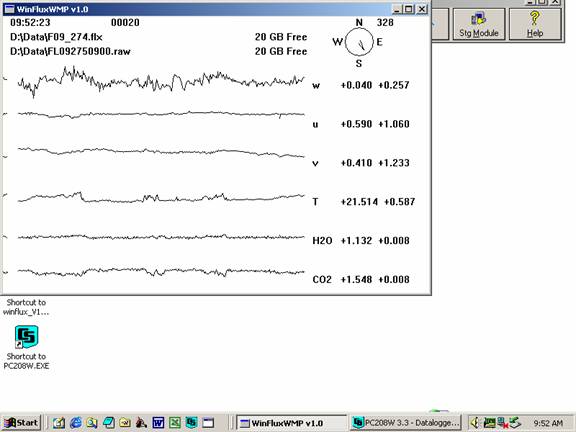 Floor Gill sonic plots screen before downloading data