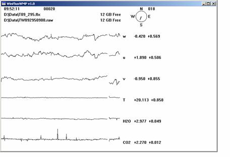 Tower Gill sonic plots screen before downloading data
