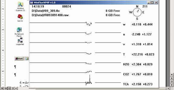 Vaira Gill sonic plots screen before downloading data