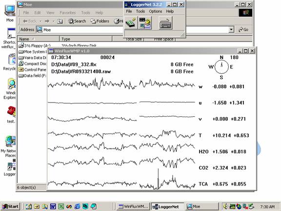 Vaira Gill sonic plots screen before downloading data