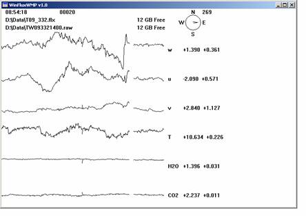 Tower Gill sonic plots screen before downloading data