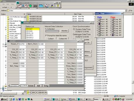 Screen shot of Li-800 calibration - pre-cal