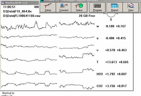 Floor Gill sonic plots screen before downloading data