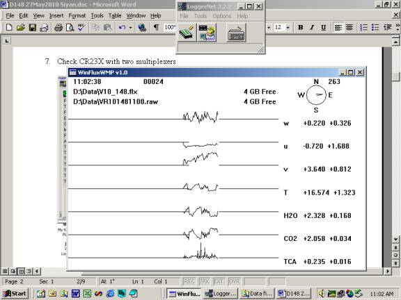 Vaira Gill sonic plots screen before downloading data