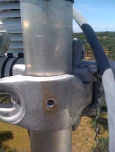 Aluminum mount for the vertial eddy sesnsor post