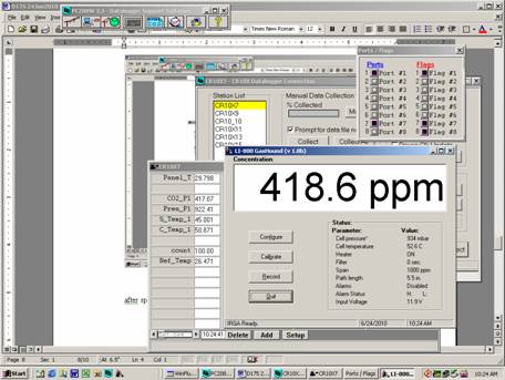 Screen shot of Li-800 calibration span post-cal