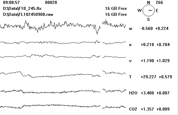 Floor Gill sonic plots screen before downloading data