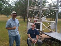 Dennis at Tower base with UM person
