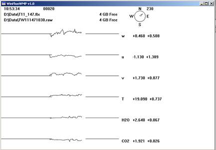 Tower Gill sonic plots screen before downloading data