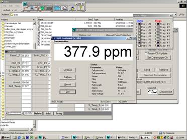 Screen shot of Li-800 calibration span pre-cal