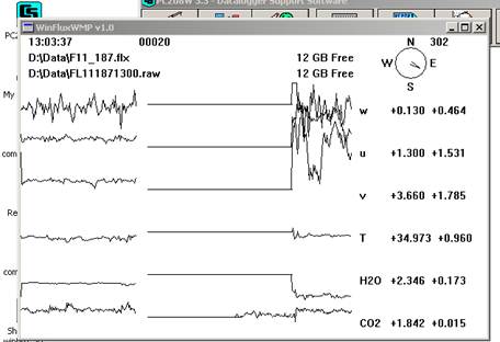 Floor Gill sonic plots screen before downloading data
