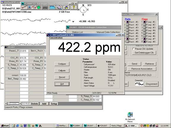 Screen shot of Li-800 calibration span post-cal