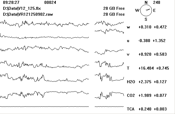 Vaira Gill sonic plots screen before downloading data