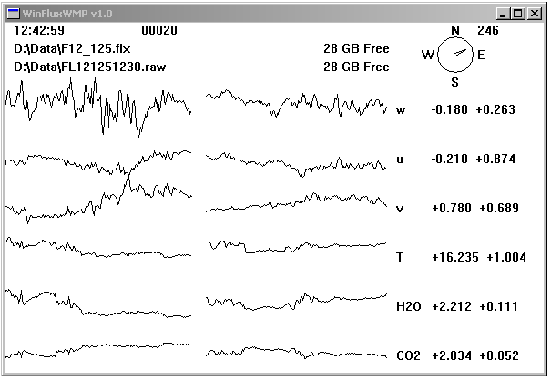 Floor Gill sonic plots screen before downloading data