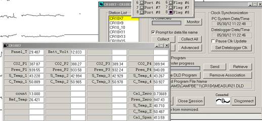 Screen shot of Li-800 calibration pre-cal