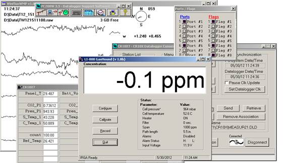 Screen shot of Li-800 calibration zero post-cal
