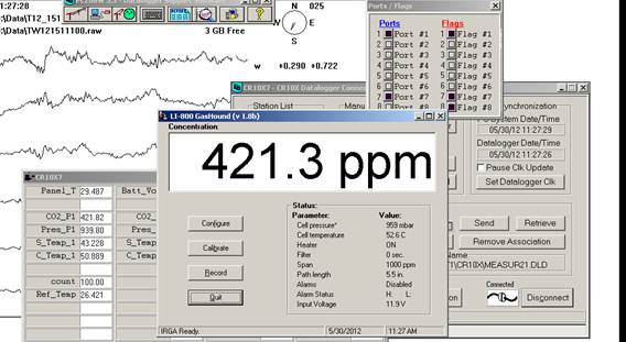 Screen shot of Li-800 calibration span post-cal