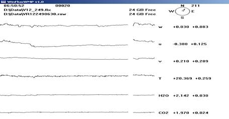 Vaira Gill sonic plots screen before downloading data