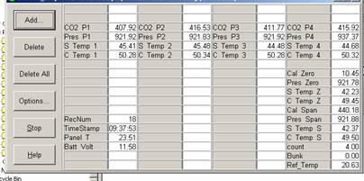 Screen shot of Li-800 calibration pre-cal
