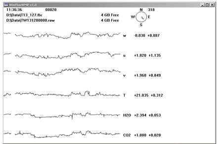 Tower Gill sonic plots screen before downloading data