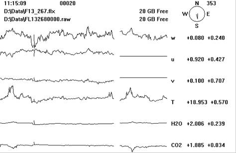 Floor Gill sonic plots screen before downloading data