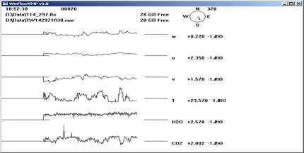 Tower Gill sonic plots screen before downloading data