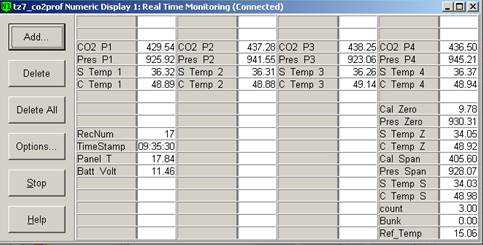 Screen shot of Li-800 calibration pre-cal