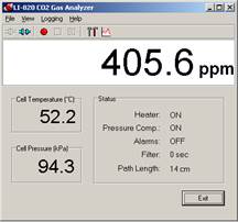 Screen shot of Li-800 calibration span post-cal