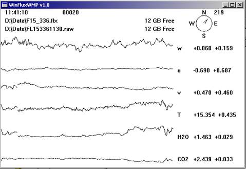 Floor Gill sonic plots screen before downloading data