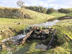 Overflow spillway from the Vaira pond