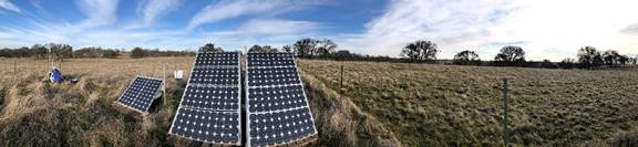 Panorama of Vaira site with solar panels