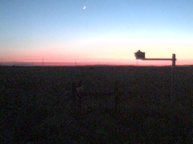 Moon after sunset