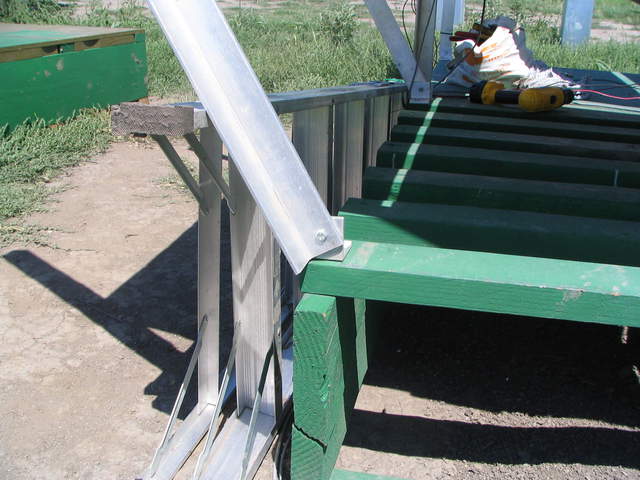 Bracket holding solar panel post