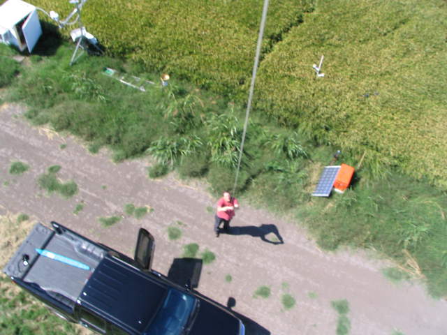 Joe and rice site from kite camera