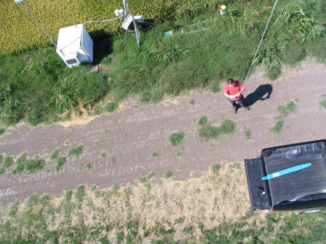 Joe and rice site from kite camera