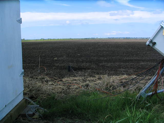 Ground sensors reinstalled in the rice field