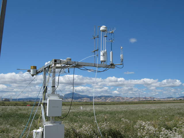 Eddy tower with Mt Diablo and clouds in background