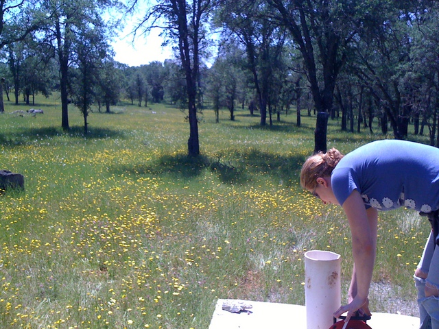 Melanie measuring well level