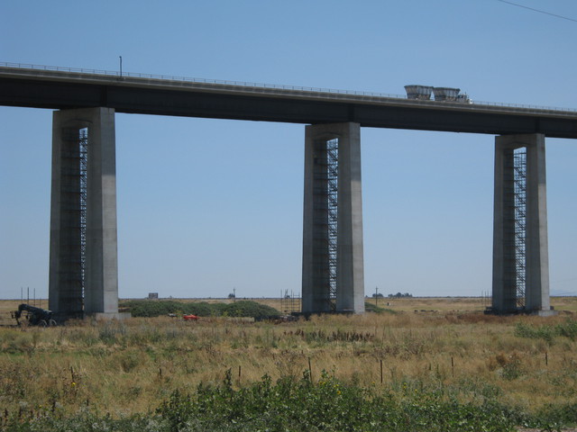 Renovation work on bridge pier