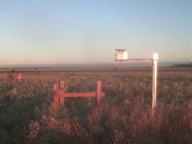 Bridge shadow.