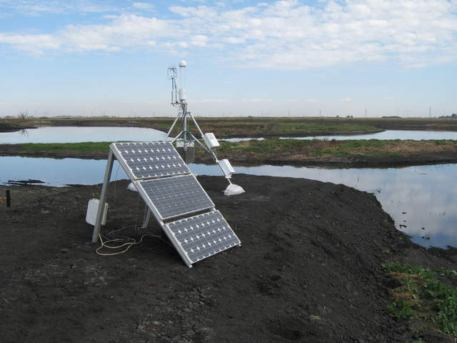 Solar panels and tower at Mayberry
