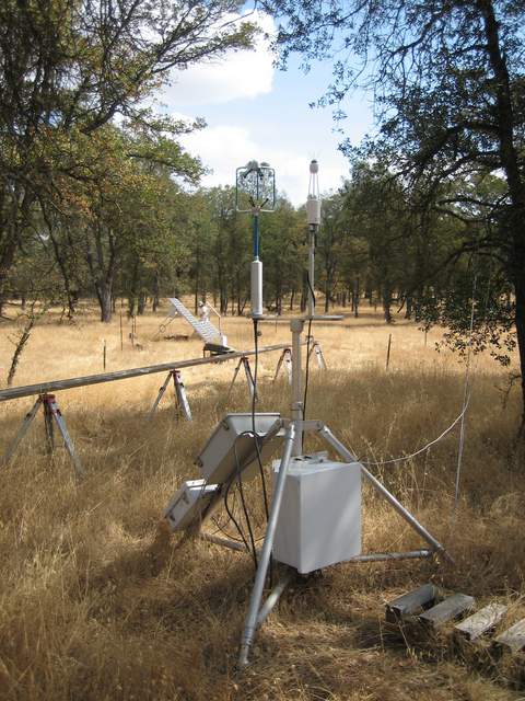 The radiometer tram and under-story eddy tower at Tonzi