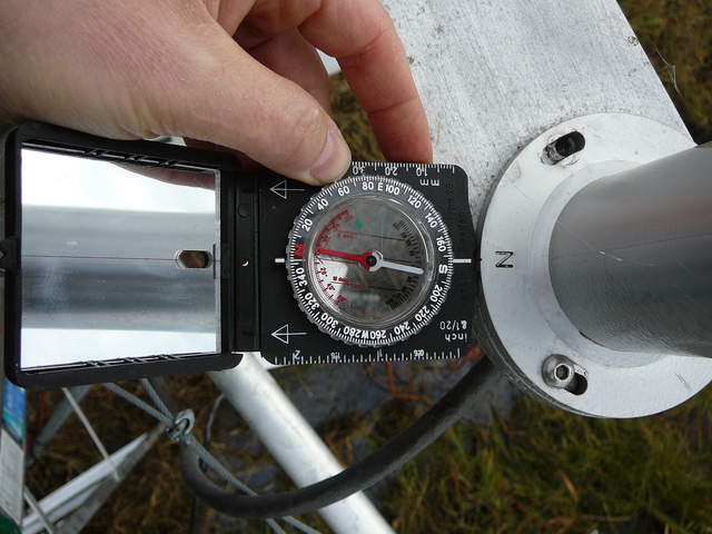 Compass heading of rice sonic
