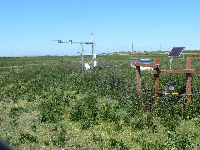 Cow fence and tower at Sherman