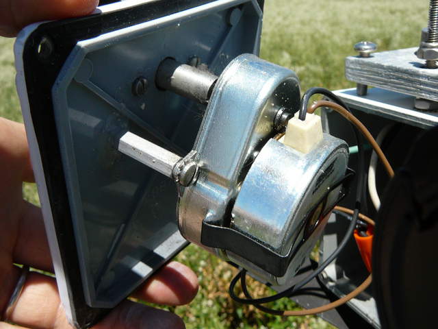 AC motor for rotating shadow band