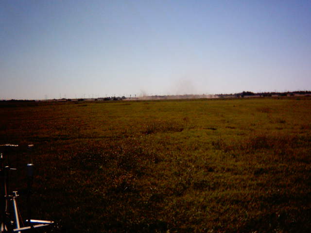 Dust to the west.