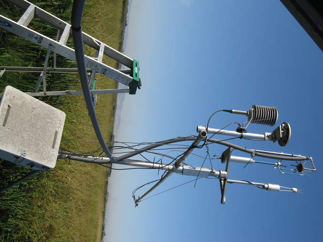 Insulation on CH4 tubing on rice eddy tower