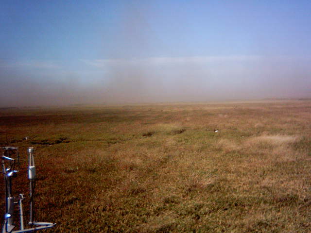Dust to the west.