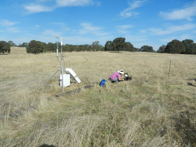 Varia eddy tower and Siyan measuring soil moisture
