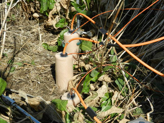 New insulated soil CO2 probes installed